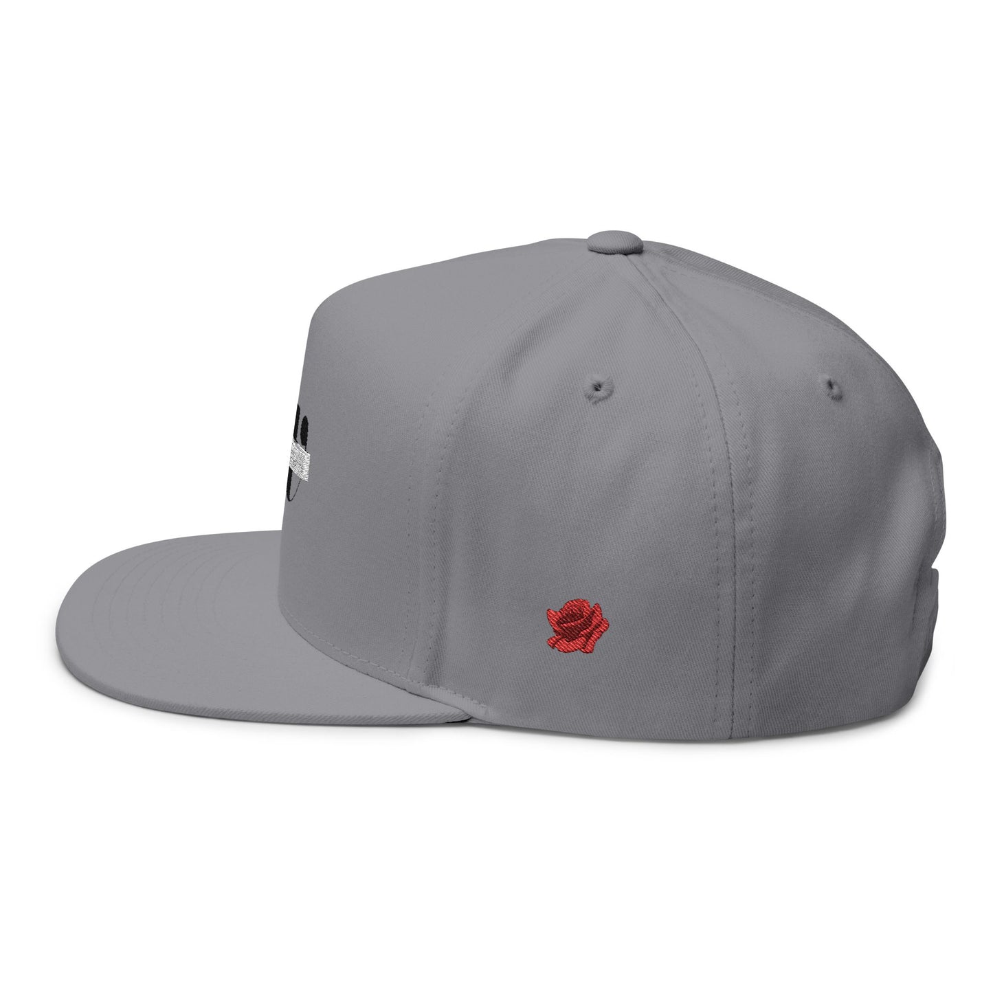 Embroidered 'SH' Distressed Flat Bill Cap